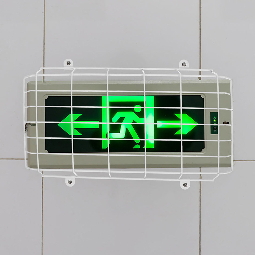 Emergency Exit Sign - 2 protectores metálicos resistentes para luces