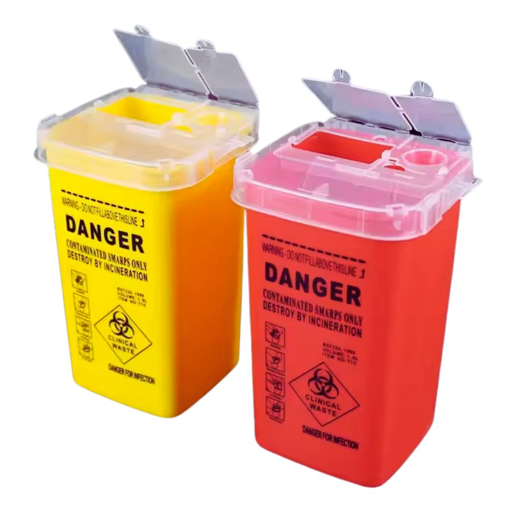 Medicine Cabinet Lock - Contenedor de 1L para objetos punzocortantes,