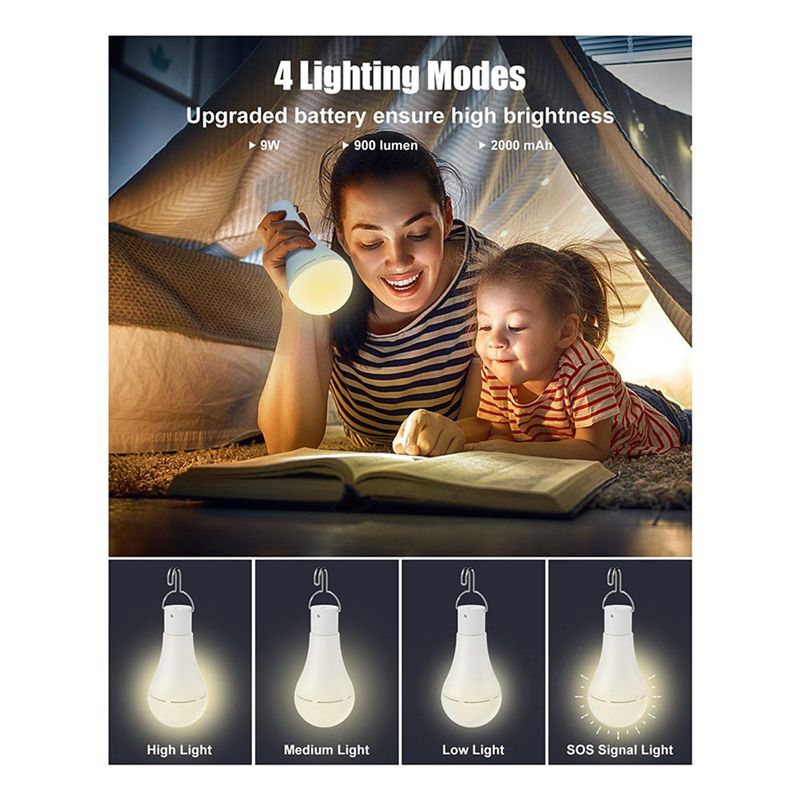 B03C-Bombilla LED Recargable p - Power Outage Light reseña y precio